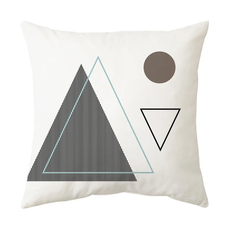 Axyaa Geometric Pattern Blue & White Pillow Case Home Decor Case