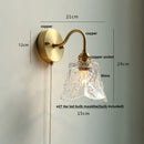 Axyaa Crystal LED Wall Sconce: Modern Nordic Pull Chain Brass Bathroom Light