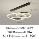 Axyaa Black Chandelier Round Ceiling Light Modern Elegant Pendant Lamp LED Lighting