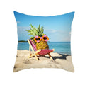 Axyaa Summer Beach Vacation Blue Pillow Case - Seaside Hotel Sofa Decoration