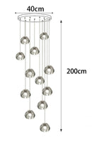 Axyaa Crystal Chandeliers: Modern LED Hanging Ceiling Lamp for Living Room Indoor Lighting