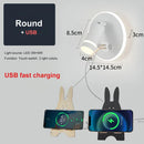 Axyaa USB Interface Dimmable LED Wall Lamp With Switches, Modern Metal Body & Acrylic Lampshade