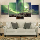 Northern Lights Aurora Borealis Canvas Wall Art by Axyaa - Home Decor Print