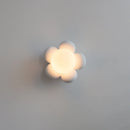 Axyaa Nordic Flower Shape LED Wall Sconce in White Resin Glass - Modern Bedroom Stair Light