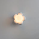 Axyaa Nordic LED Flower Wall Sconce, White Resin Glass Ball Kids Bedroom Stair Light