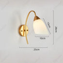 Axyaa Glass Lampshade Wall Lamp: Creative European Style LED Fixture for Bedroom, Living Room