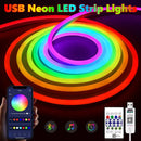 Axyaa RGBIC Neon LED Strip Lights with Bluetooth Control - Perfect for Home Party Decor