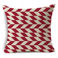 Geometric Linen Seat Cover 45x45cm for Home Decor - Axyaa