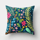 Axyaa Multicolor Bird Floral Landscape Polyester Throw Pillow Cover 45X45CM