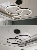 Axyaa Modern LED Chandelier Luxury Bedroom Lamp High-End Nordic Design