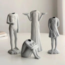 Modern Axyaa Abstract Human Figure Sculpture Ceramic Vase for Home Decor
