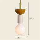 Axyaa Geometric Wood LED Pendant Lamp for Kids Room - Nordic Style