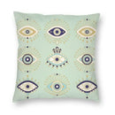 Evil Eye Black Art Cushion Cover Mystery Spirit Pillowcase by Axyaa