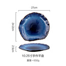 Axyaa Ceramic Irregular Dish Plate Set - Japanese Style Dinnerware