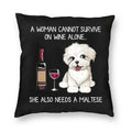 Axyaa Alaskan Malamute Wine Red Dog Pillowcase - Luxury Home Decor