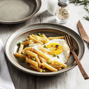 Axyaa Ceramic Shallow Plate Set: Japanese Style Dishware for Pasta, Salad, and More
