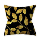 Axyaa Golden Black Pattern Decorative Cushion Cover 45*45CM for Home Sofa Car