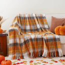 Axyaa Tartan Plaid Mohair Throw Blanket for Cozy Home Decor