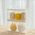Axyaa Glass Cup Holder Tray Organizer for Kitchen and Living Room Storage