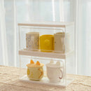 Axyaa Glass Cup Holder Tray Organizer for Kitchen and Living Room Storage