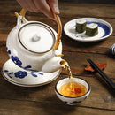 Axyaa Ceramic Teapot: Retro Style, Ideal for Seafood Soup, Creatively Designed.