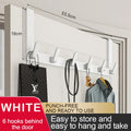 Axyaa Over the Door Bathroom Organizer 7 Hooks Towels Clothes Hanger Rack