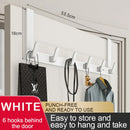 Axyaa Over the Door Bathroom Organizer 7 Hooks Towels Clothes Hanger Rack