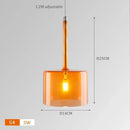 Axyaa Glass Chandelier LED Pendant Light for Modern Restaurant Bar Decor