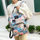 Axyaa Cartoon Backpack Diaper Bag with Insulated Mommy Bottle Storage