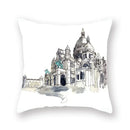 Axyaa World Buildings Printed Cushion Covers