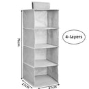 Axyaa Wardrobe Hanging Organizer: Collapsible Shelf Storage for Clothes