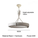 Axyaa French Carved Pendant Luxury Gypsum Hanging Lamp LED Lighting