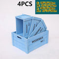 Axyaa Vintage Wooden Frame Storage Boxes Set of 4