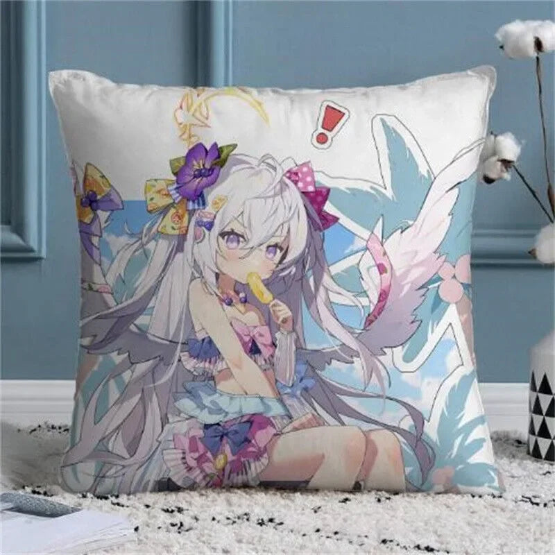 Axyaa Blue Archive Throw Cushion Cover - Sofa Decor Pillow Case