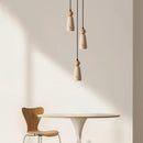 Modern Nordic Axyaa Wood Stone LED Pendant Light for Living Dining Room Decor