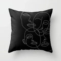 Axyaa Abstract Art Couple Portrait Pillow Cover 45X45CM