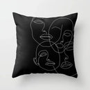 Axyaa Abstract Art Couple Portrait Pillow Cover 45X45CM