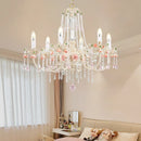 Axyaa French Crystal Chandelier: Romantic Light Luxury Design for Living Room and Dining Room