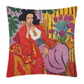 Axyaa Matisse Portrait Art Printed Cushion Cover 45X45cm