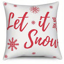 Axyaa Christmas & Let It Snow Cushion Cover - Sofa, Bedroom, Car Pillow Cover