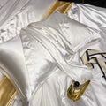 Axyaa Solid Color Silk Pillowcase Set - Queen Size 48x74cm