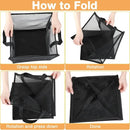 Axyaa Double-Layer Mesh Laundry Basket with Handles for Travel, Dorm & Home