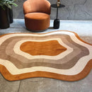 Axyaa French Retro Style Fluffy Soft Rug Irregular Shapes Carpet for Living Room Décor