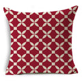 Geometric Linen Seat Cover 45x45cm for Home Decor - Axyaa