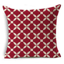 Geometric Linen Seat Cover 45x45cm for Home Decor - Axyaa