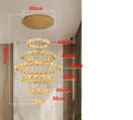 Axyaa Crystal Chandelier Stair Pendant Living Room Lighting Modern Interior Light