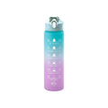 Axyaa Gradient Color Sports Water Bottle with Straw and Handle