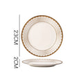 Axyaa Nordic Luxe Court Style Western Food Steak Plate with Dried Fruit