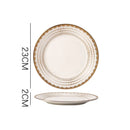 Axyaa Nordic Luxe Court Style Western Food Steak Plate with Dried Fruit