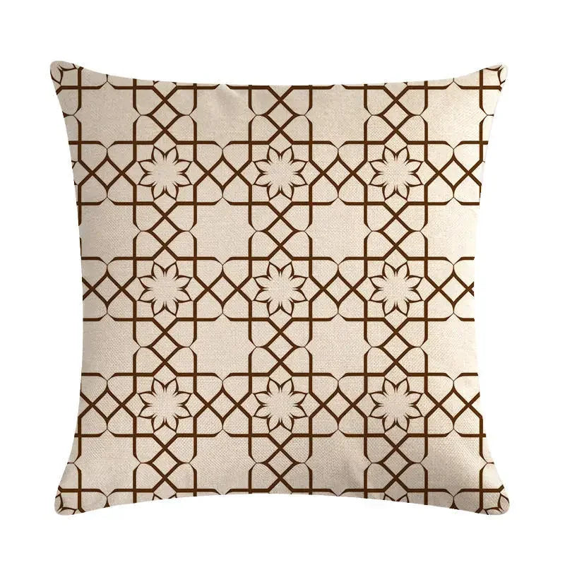 Axyaa Geometric Linen Pillowcase for Stylish Home Decor